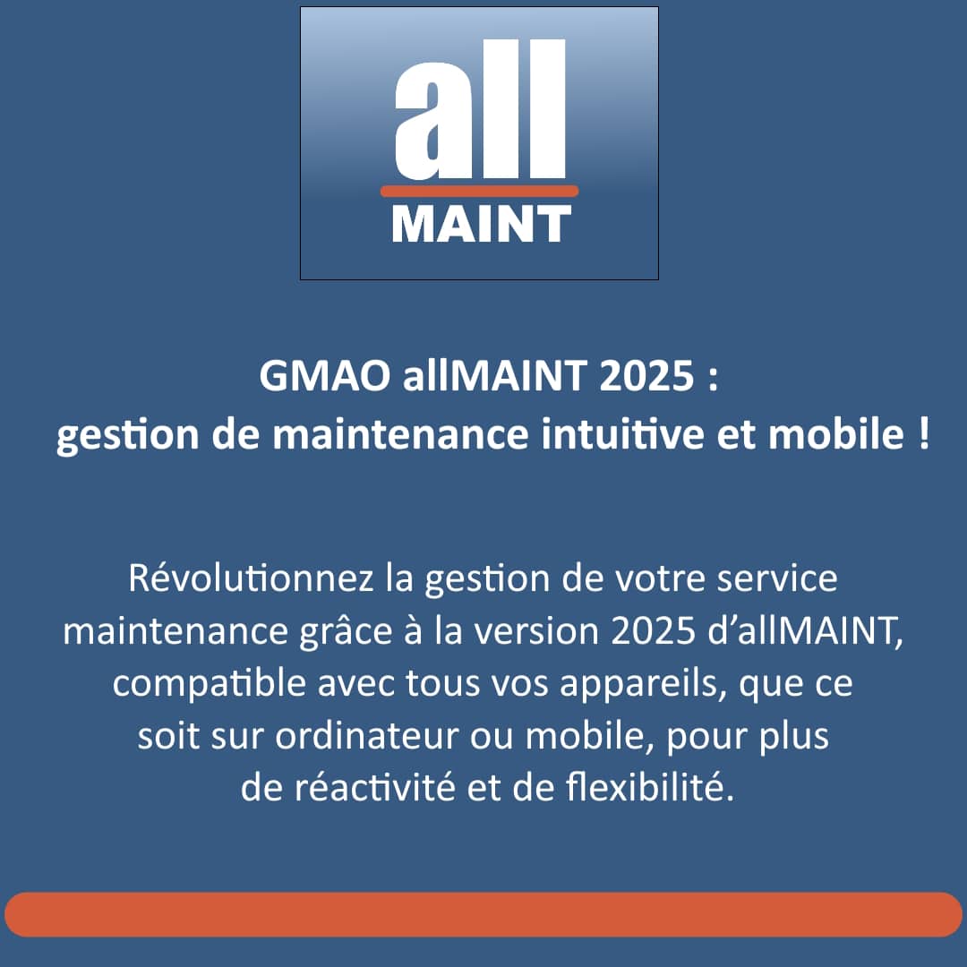 Logiciel GMAO allMAINT 2025