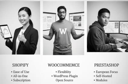 e-commerce : Shopify vs WooCommerce vs PrestaShop