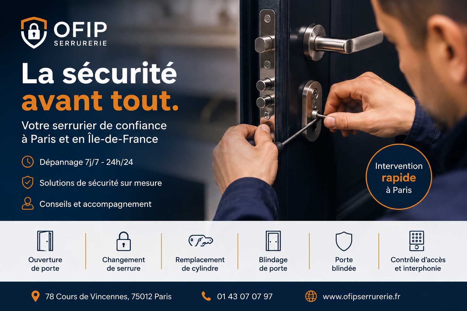 Ofip serruier à Paris